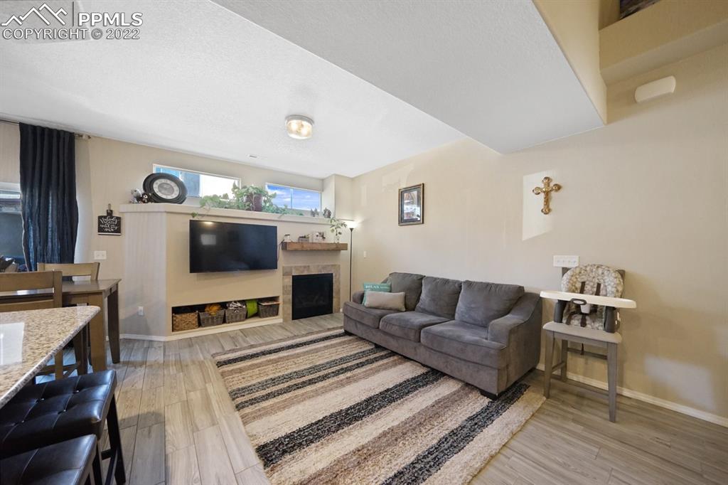 1546 York Road Colorado Springs, CO 80920 - Photo 9 of 23 a living room with furniture and a flat screen tv