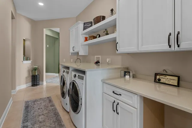 a view of a room with furniture