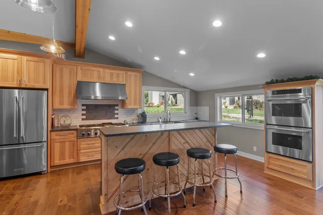 a house view with a outdoor space