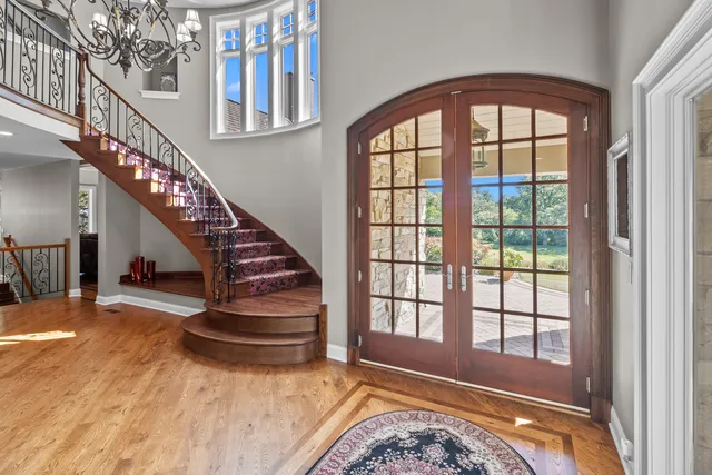 a view of an entryway with staircase