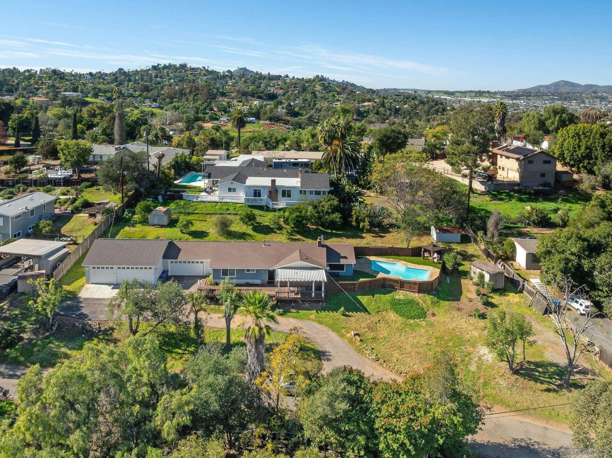 1780 Grove Road El Cajon, CA 92020 - Photo 52 of 59 an aerial view of a house with a garden
