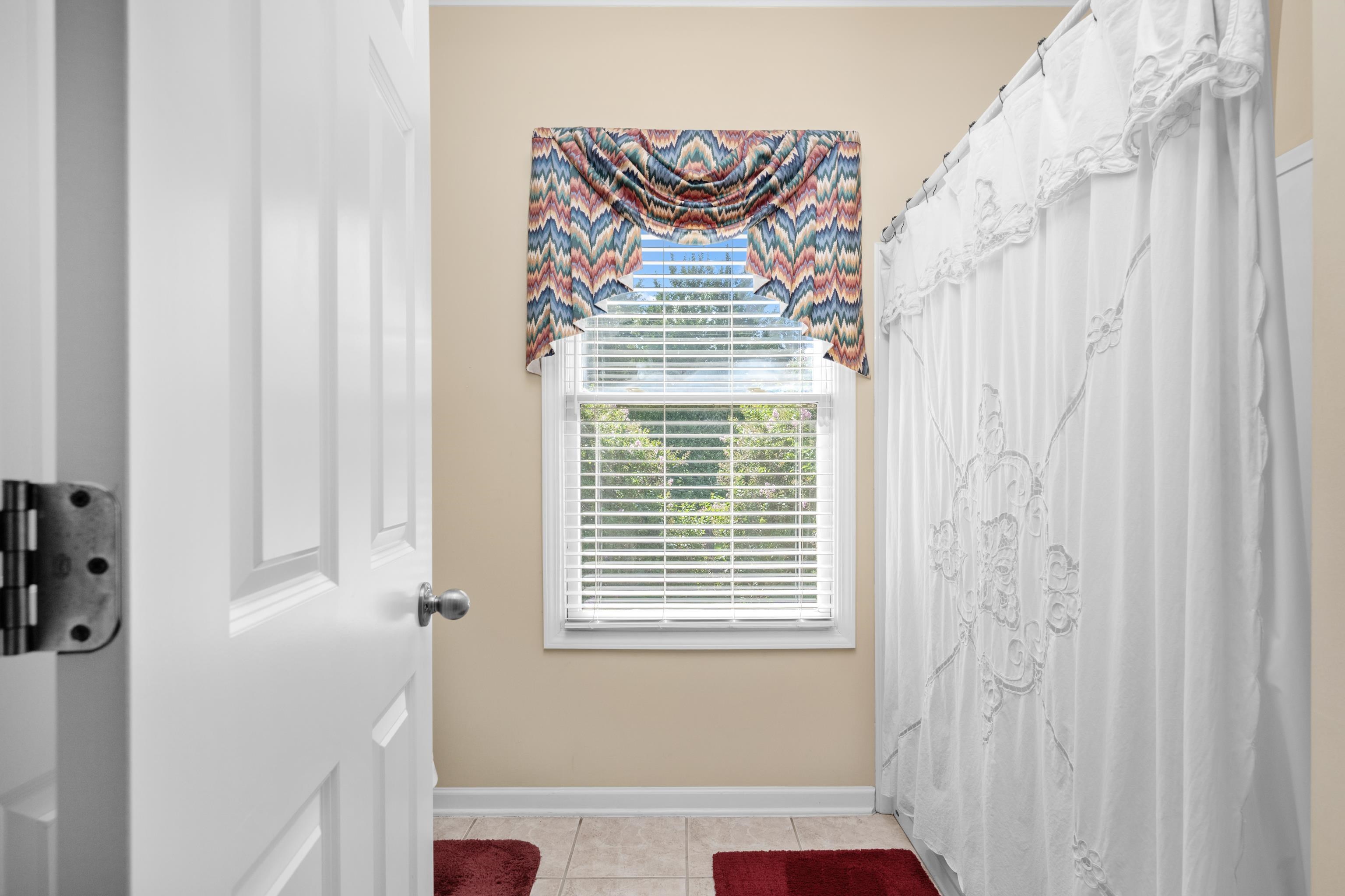 192 North White Station Road Memphis, TN 38117 - Photo 30 of 40 a bathroom with a window and a shower curtain