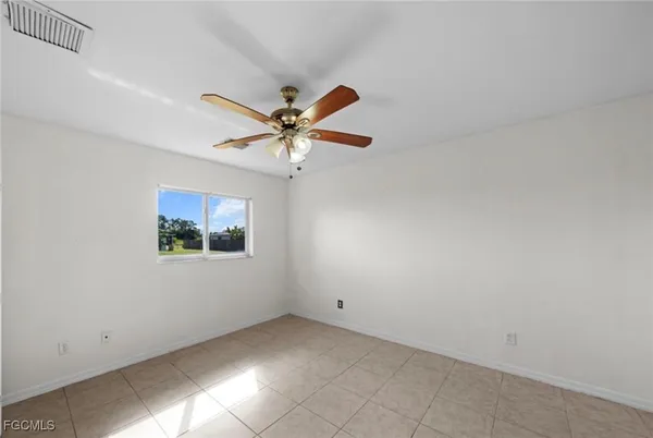 an empty room with a window