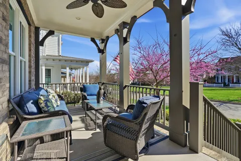 a outdoor living space with furniture and garden view