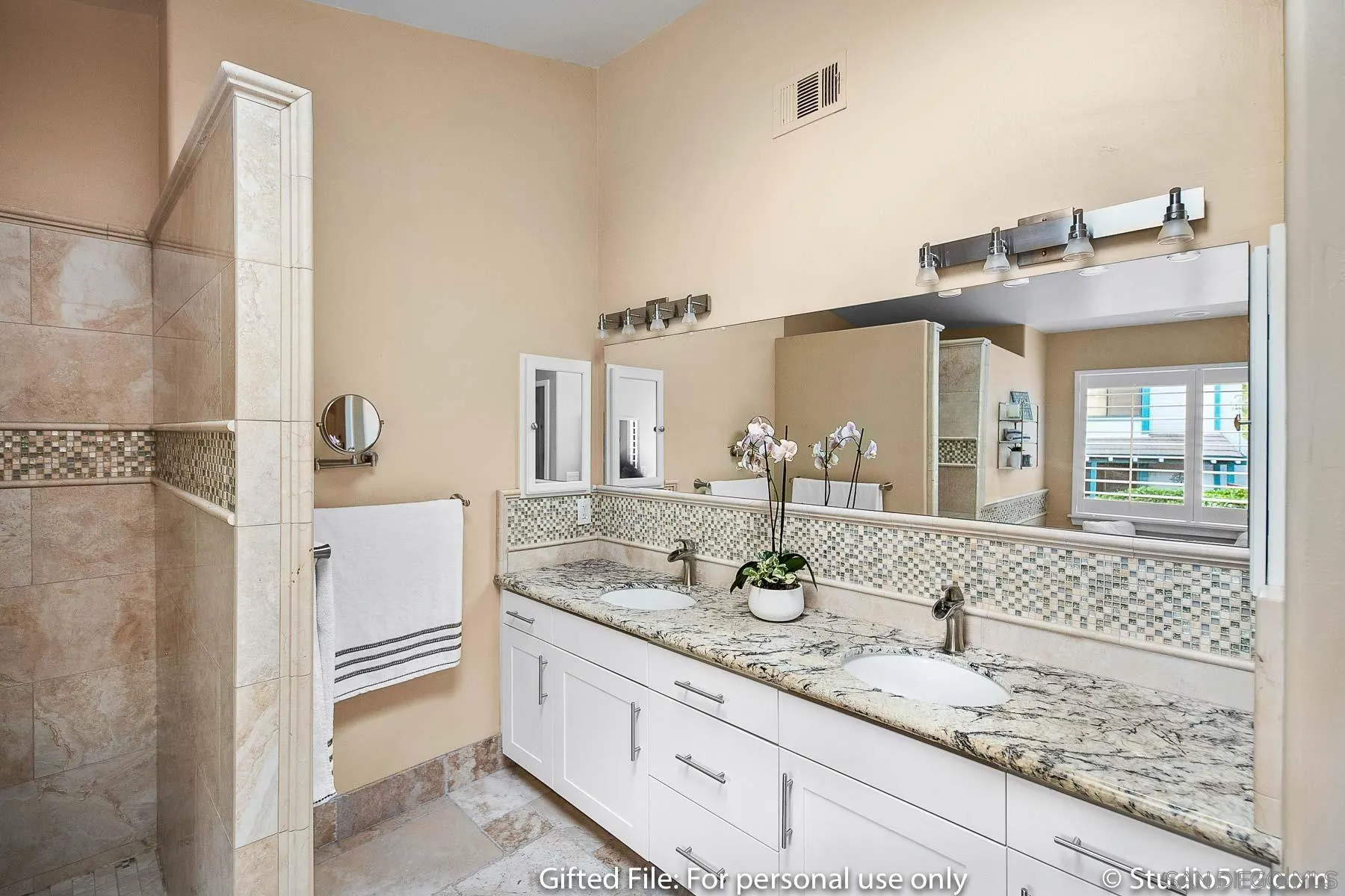 1259 Grandview Road Vista, CA 92084 - Photo 26 of 41 a bathroom with a granite countertop sink and a mirror