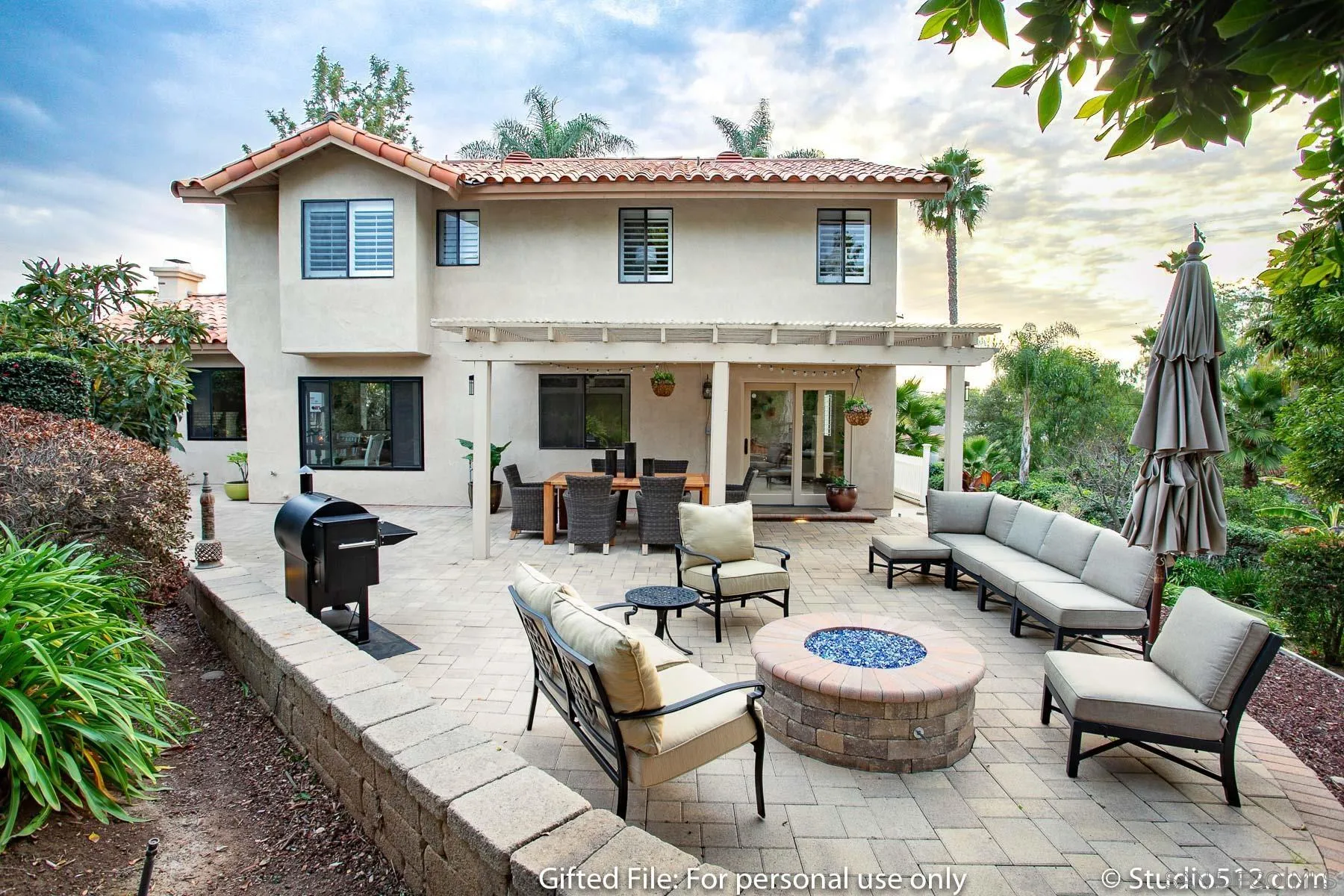 1259 Grandview Road Vista, CA 92084 - Photo 34 of 41 a view of a patio with couches table and chairs with plants