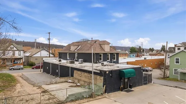 an aerial view of a city