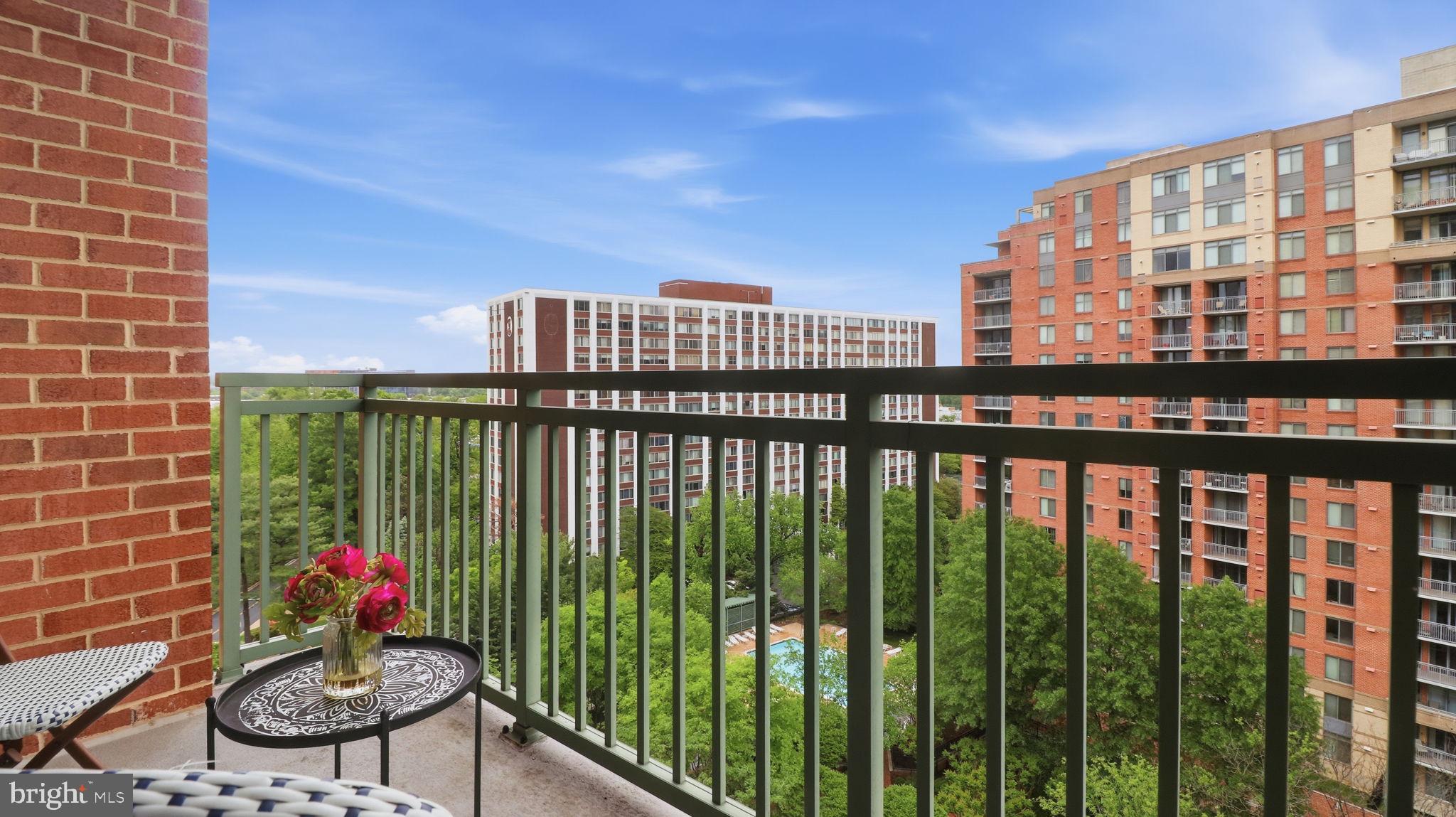 11700 Old Georgetown Road, Unit 1007 North Bethesda, MD 20852 - Photo 25 of 36 Urban balcony with lush views.