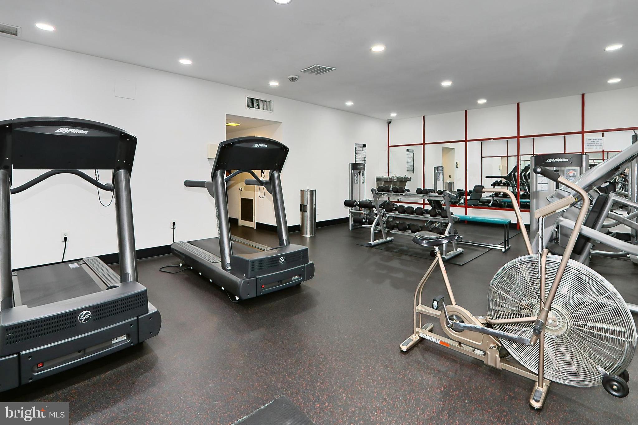 6101 Edsall Road, Unit 1206 Alexandria, VA 22304 - Photo 48 of 52 a room with gym equipment and windows