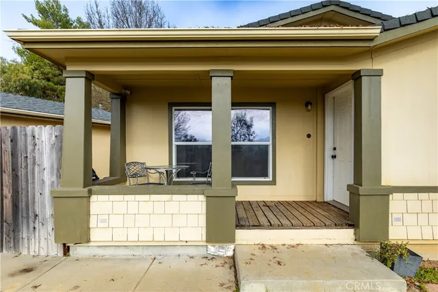 a view of a entryway door front of house