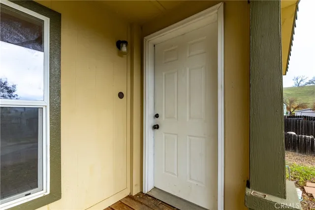 a view of front door