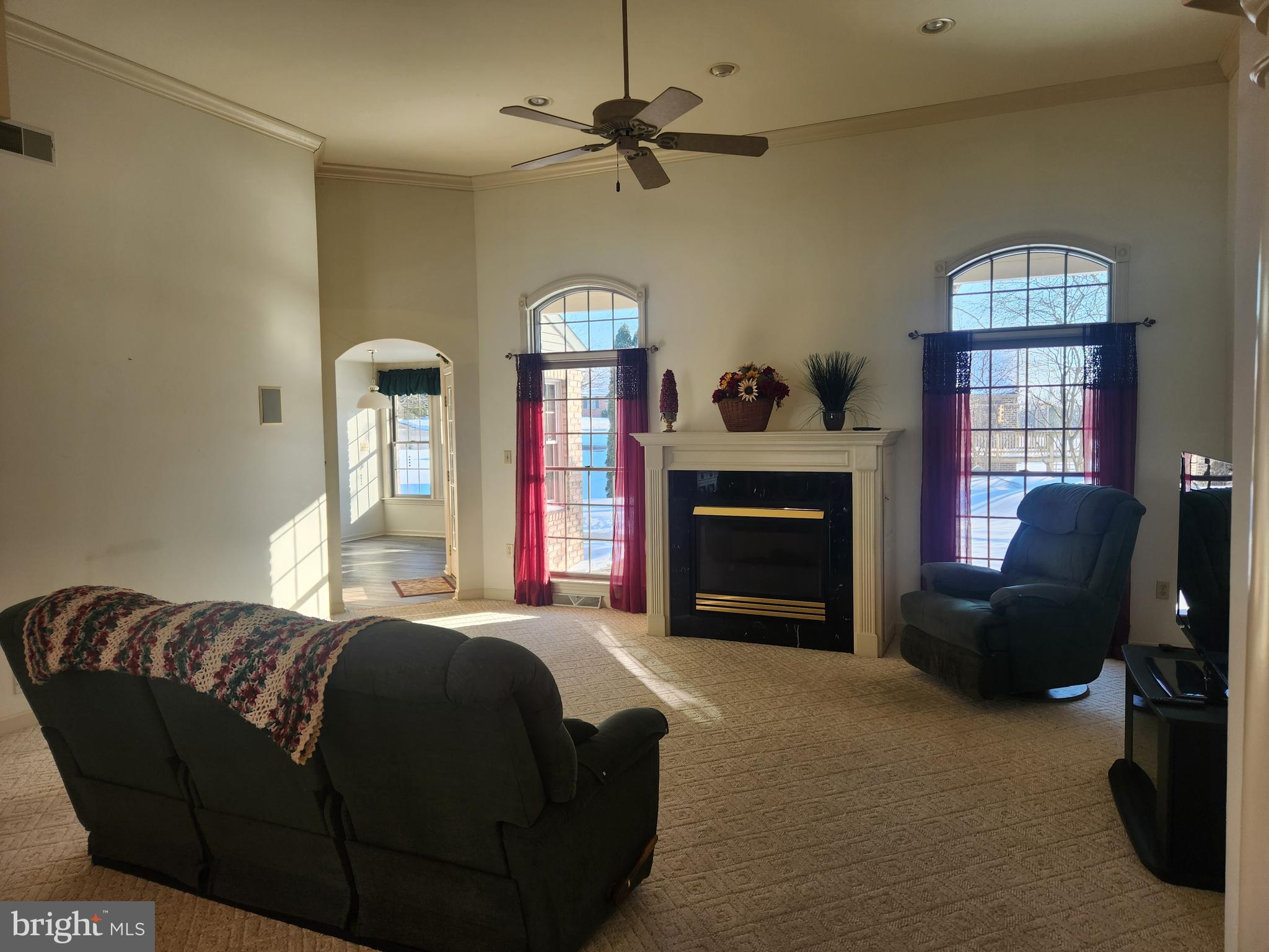 33 Tara Drive Lititz, PA 17543 - Photo 17 of 53 a bed room with a bed and a fireplace