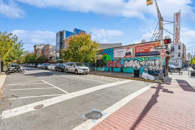 a car park on the side of a street