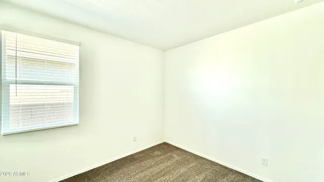 a view of a small space with a window