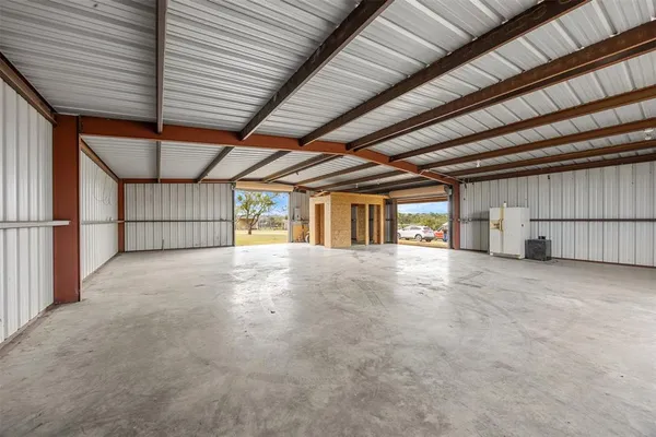 a view of large room with an empty space