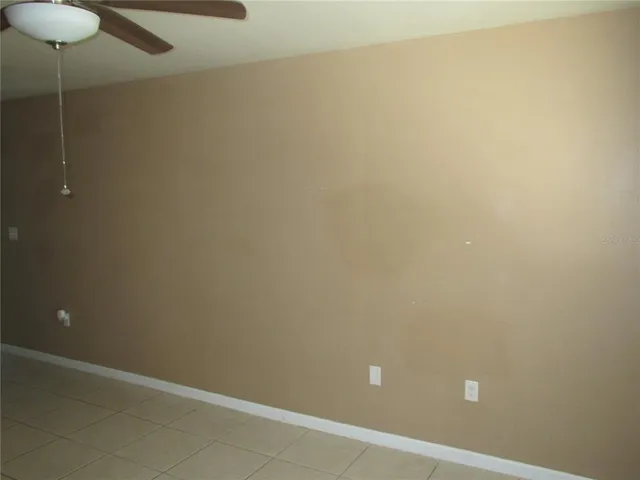 a view of a hallway with some storage area