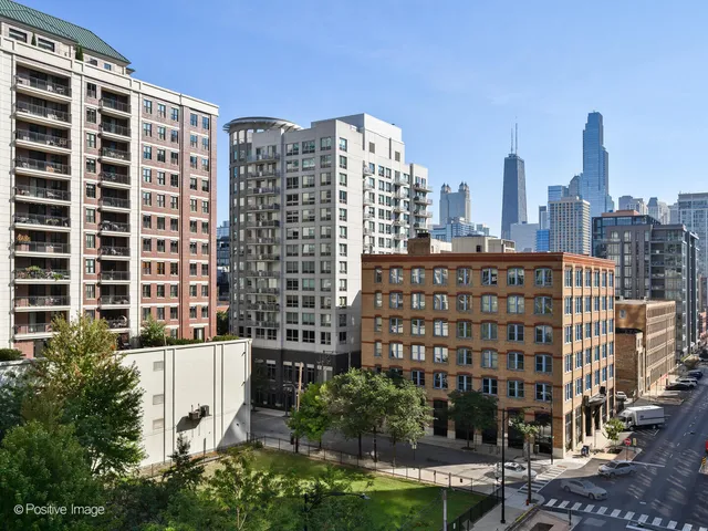 a view of a city that has tall buildings