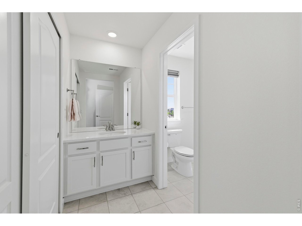 2910 Water View Street Timnath, CO 80547 - Photo 31 of 50 a bathroom with a toilet a sink and mirror