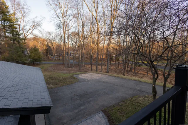 a view of backyard with green space