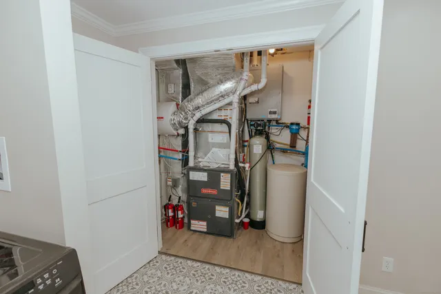 a view of storage and utility room