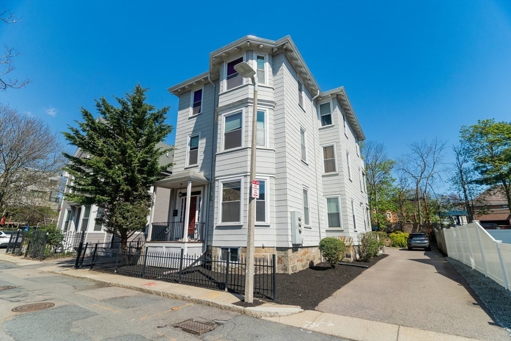 a front view of a building