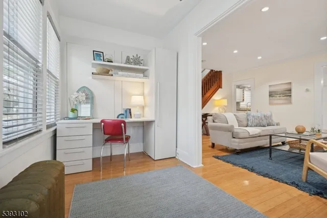 a living room with furniture and a couch