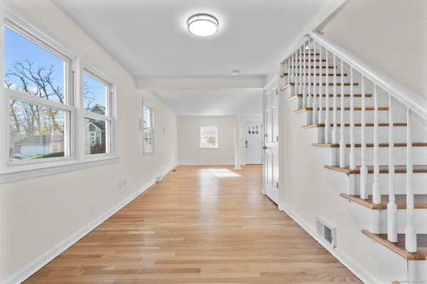 a view of an entryway with staircase