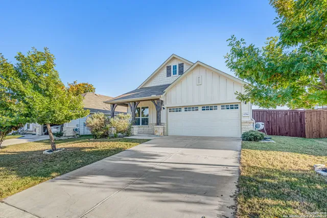 a house view with a garden space