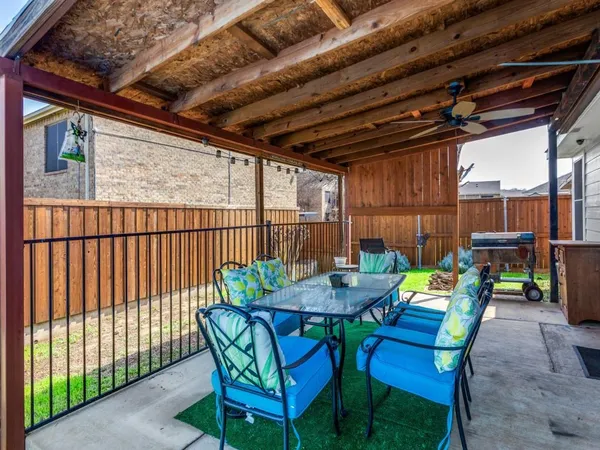 a view of an outdoor sitting area