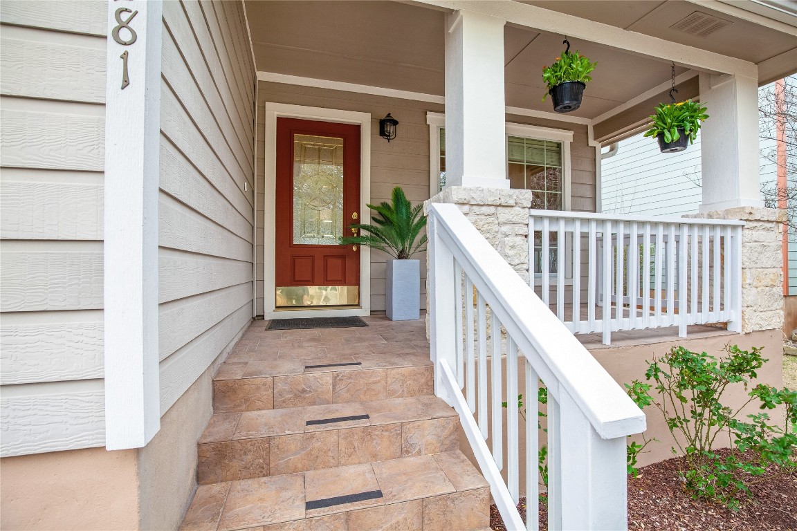 a view of balcony with staircase