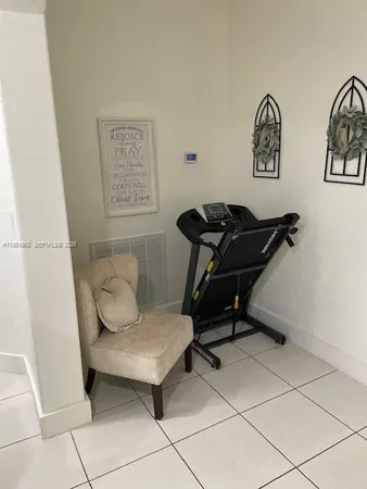 a living room with a furniture