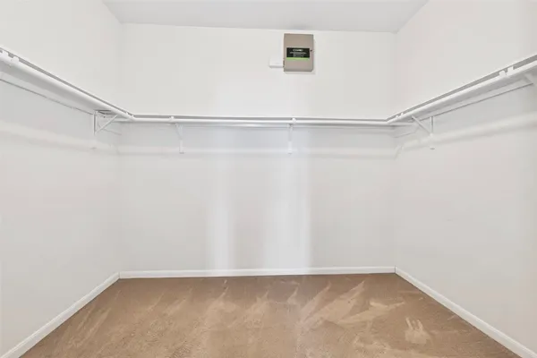 a view of small space with racks on the wall