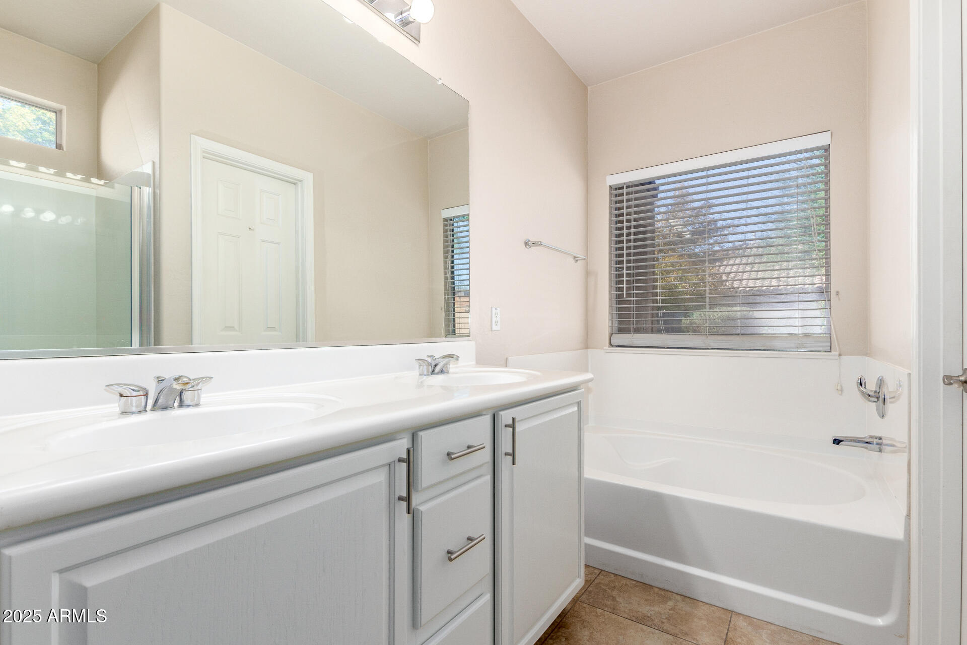 4480 South Marble Street Gilbert, AZ 85297 - Photo 15 of 26 a bathroom with a tub sink and mirror