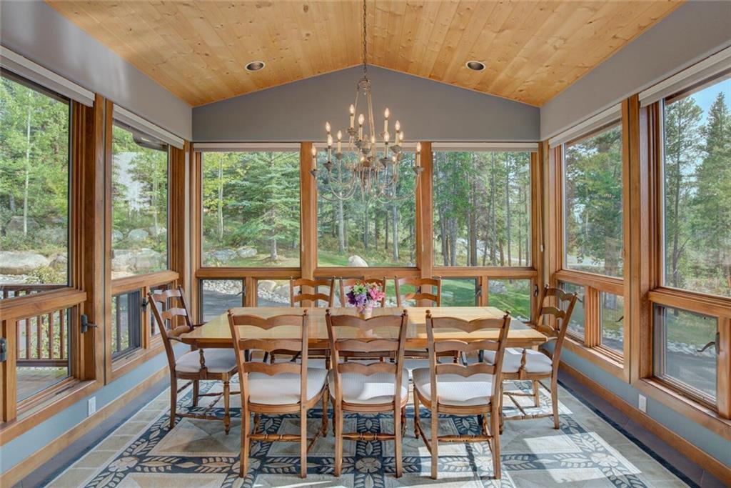 52 Rounds Road Breckenridge, CO 80424 - Photo 4 of 35 a dining room with furniture large windows and wooden floor
