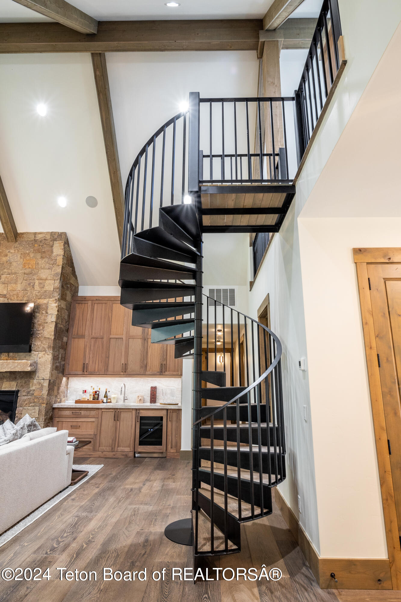 15480 Wagon Road Jackson, WY 83001 - Photo 16 of 59 Custom Staircase