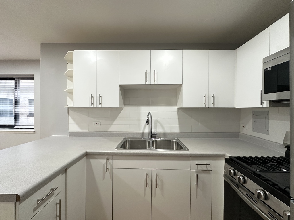 6954 North Sheridan Road, Unit 312 Chicago, IL 60626 - Photo 5 of 21 a kitchen with stainless steel appliances a sink a stove and cabinets