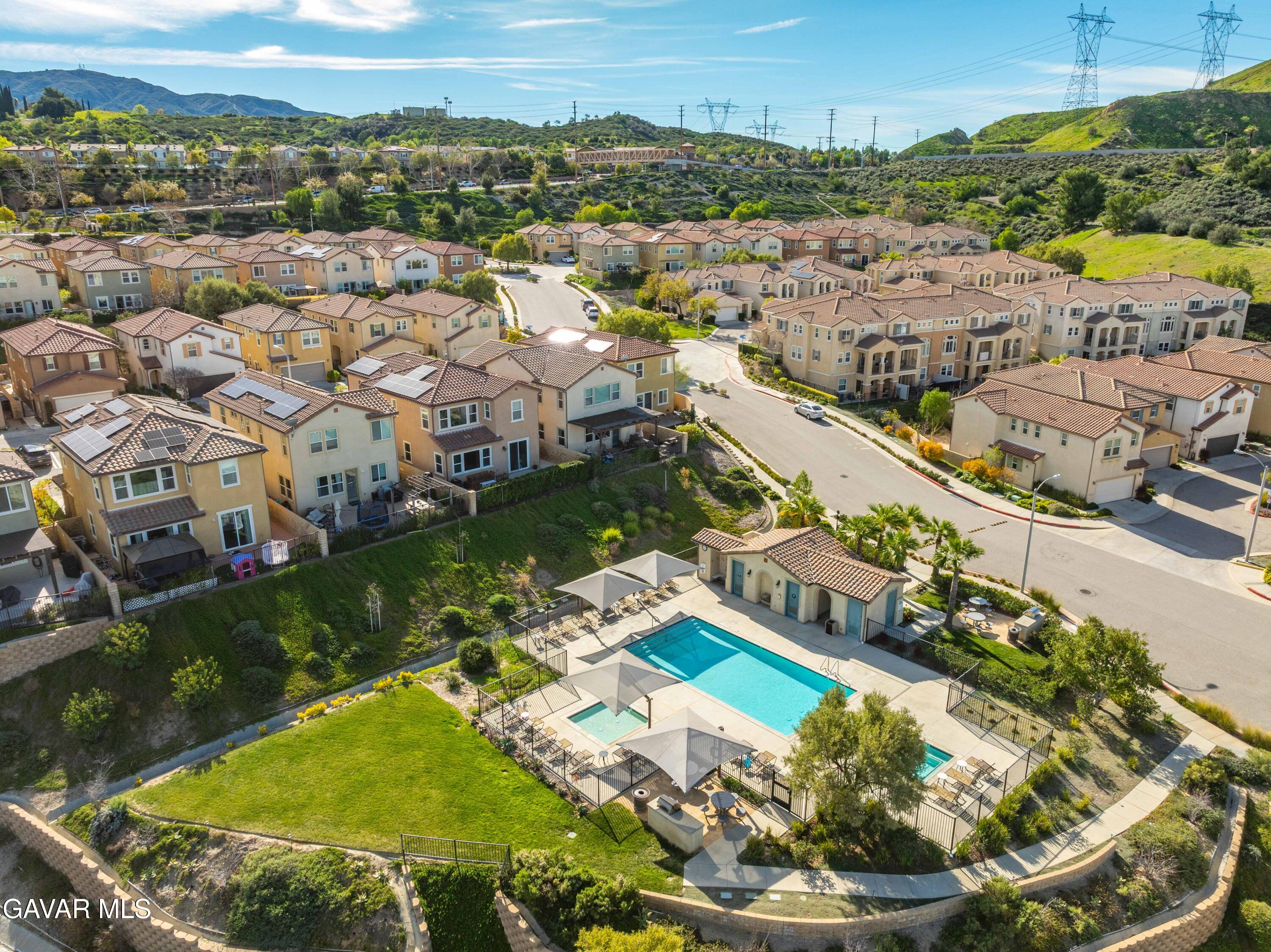 19849 Via Ott Santa Clarita, CA 91321 - Photo 39 of 52 an aerial view of residential houses with outdoor space