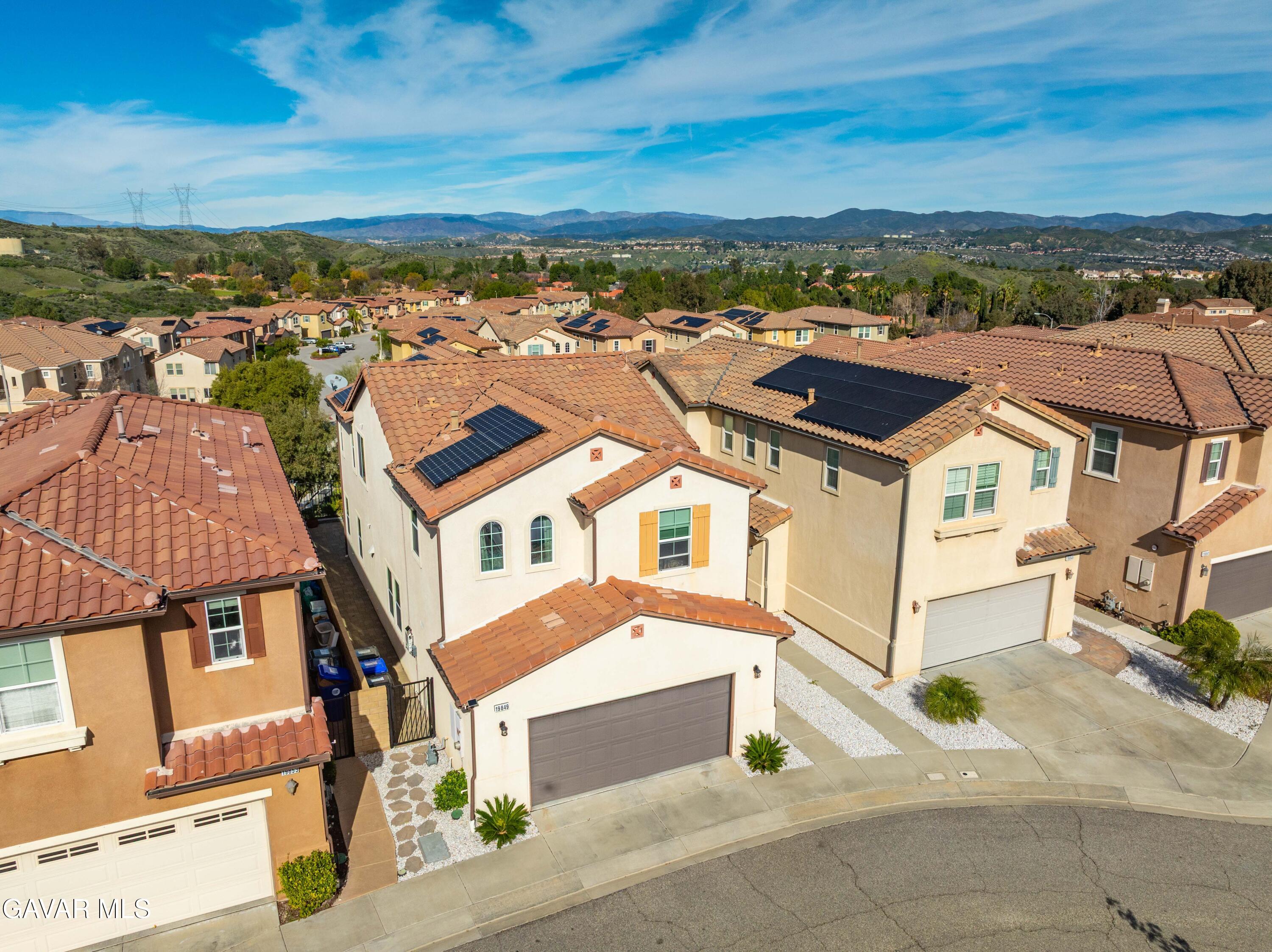19849 Via Ott Santa Clarita, CA 91321 - Photo 7 of 52 an aerial view of residential houses with city view