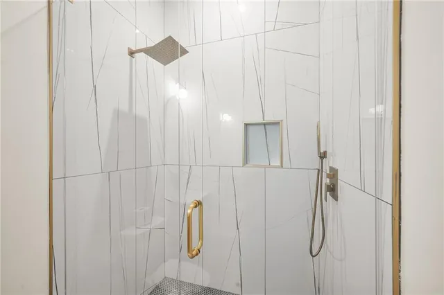 a living room with furniture and a couch