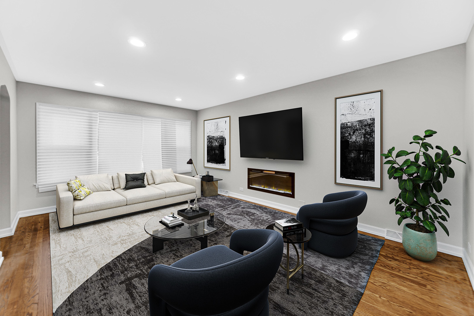 10328 South Union Avenue Chicago, IL 60628 - Photo 3 of 18 a living room with furniture and a flat screen tv