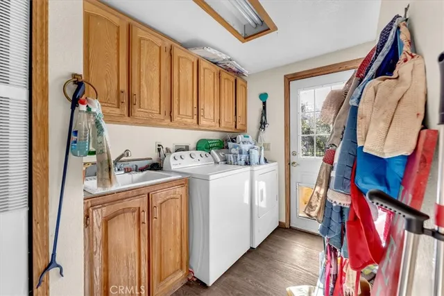 a view of a field with an trees