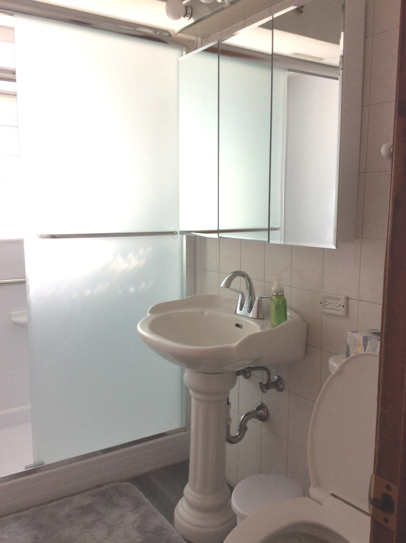 5909 107th Street Chicago Ridge, IL 60415 - Photo 7 of 32 a bathroom with a sink and a mirror