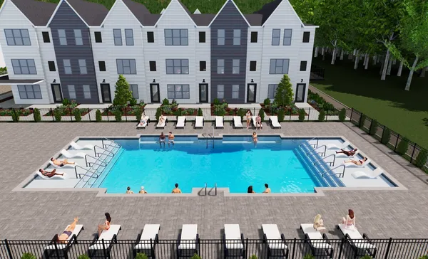 a view of multiple houses with a yard