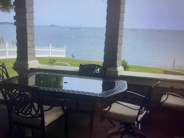 a view of ocean from a balcony