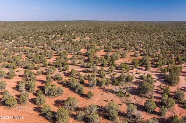 an aerial view of a houses with a lake