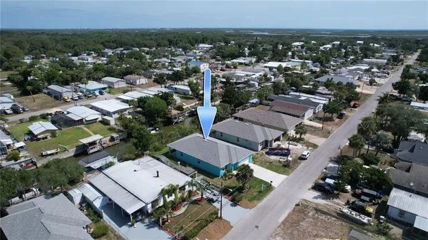 an aerial view of multiple house