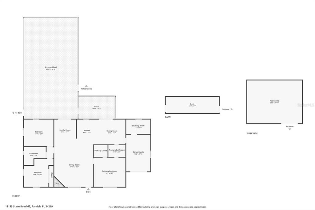 18155 Highway 62 Parrish, FL 34219 - Photo 61 of 61 a picture of a room with a white wall and a white refrigerator
