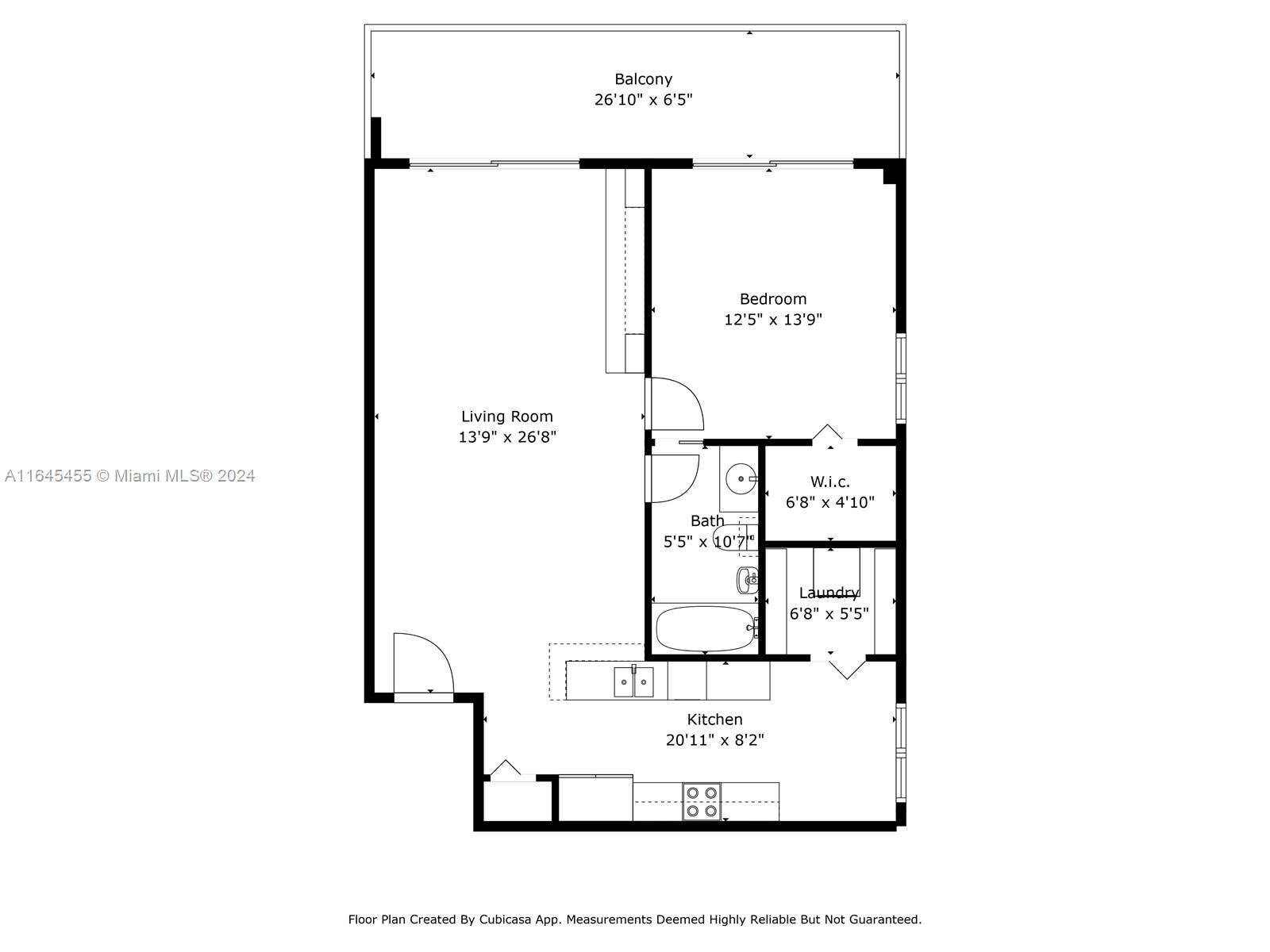3530 Southwest 22nd Street, Unit 713 Miami, FL 33145 - Photo 41 of 41 a picture of a floor plan