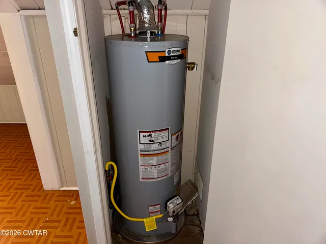 a view of water heater room