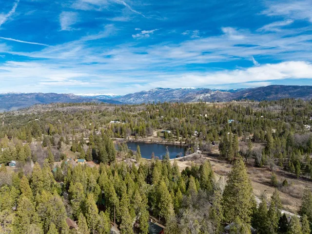a view of lake and mountain